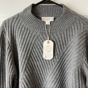 NWT Cropped Grey Sweater